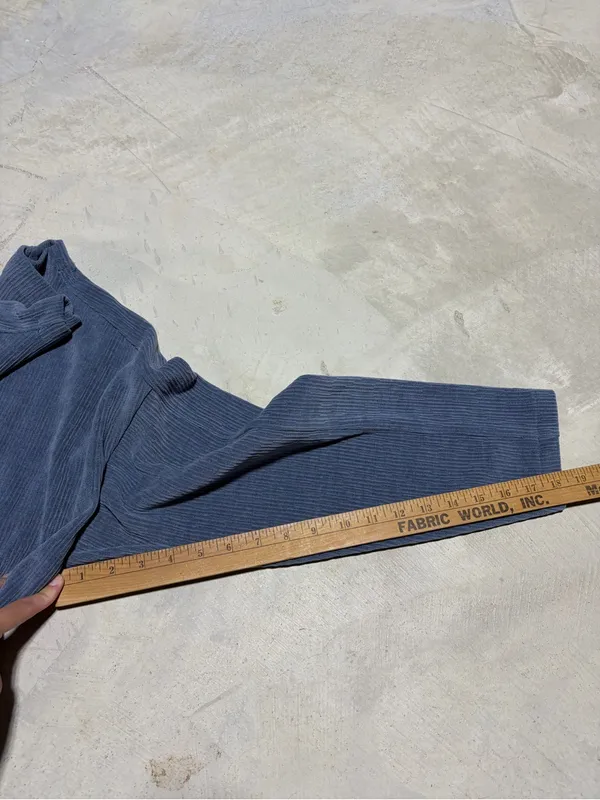 Madewell blue Ribbed Mock Neck Long Sleeve blouse medium - Image 6