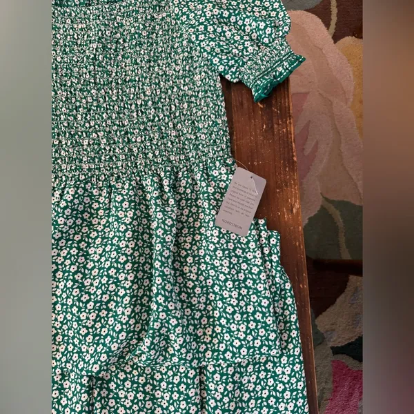 NEW! Max Studio Printed Smocked Bodice Tiered Maxi Dress - Image 5