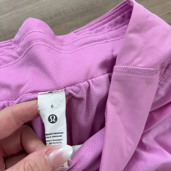 Lululemon Fast and Free Reflective High-Rise Short 3" Dahlia Mauve Pink Women 6 - Image 4