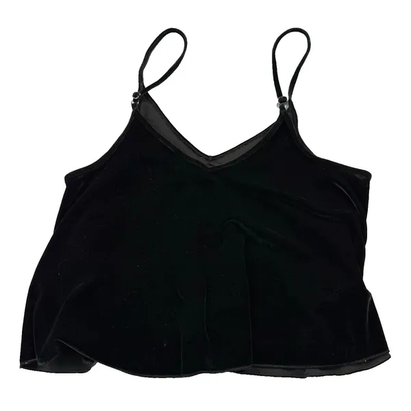 Victoria's Secret PINK Black Velvet Cami Tank Top‎ Size Oversized Medium Y2K - Image 7
