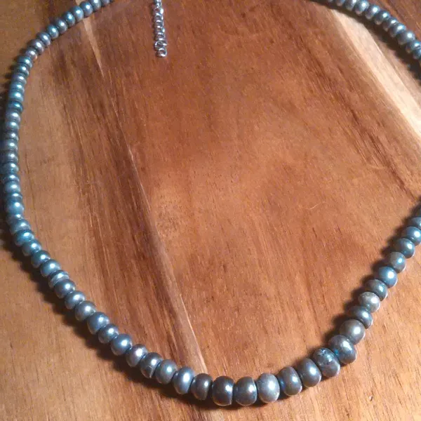 Elegant Grey Pearl Stainless Steel Necklace (18 Inches) - Image 10