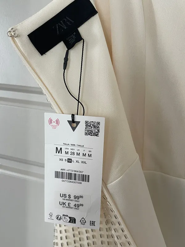 ZARA SHINY DRAPED MINI DRESS - Image 4