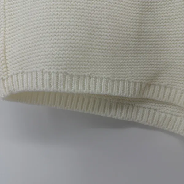 Sabo Skirt Cream Knit Shorts High Waist Drawstring Lounge Ivory Small US 4 EUC - Image 2