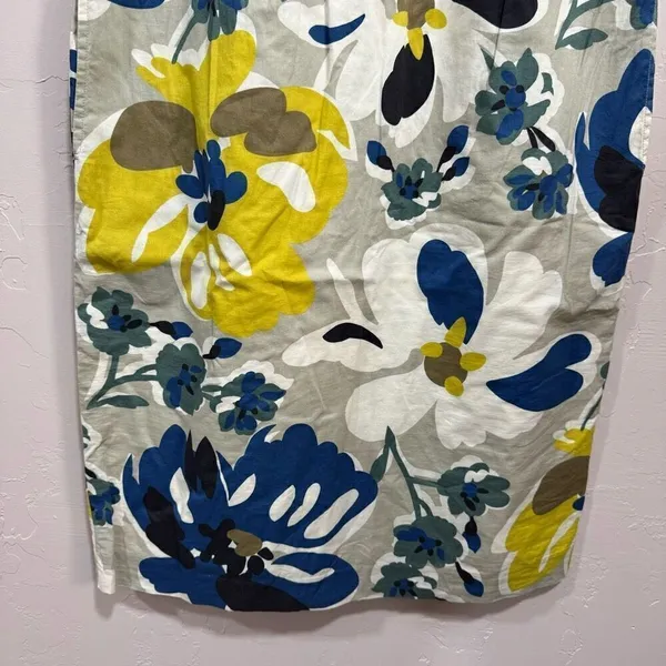 Boden Beige & Yellow Floral Short Sleeve Sheath Dress 8 Long - Image 3