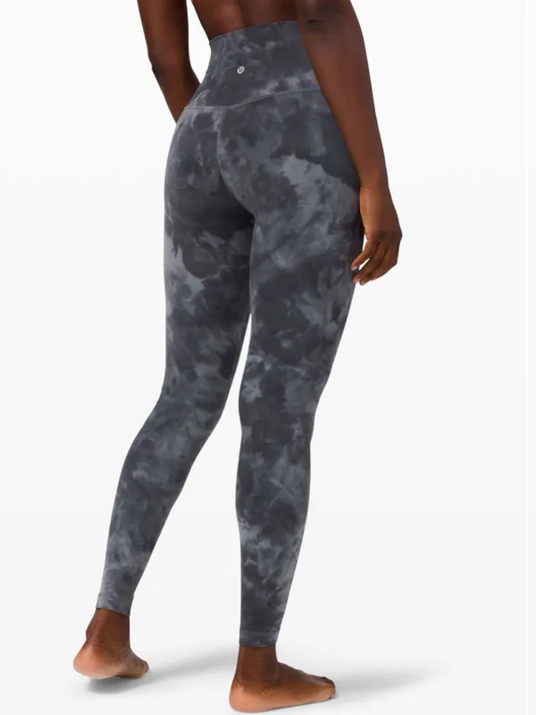 Lululemon Align Pant Diamond Dye Full Length Leggings Size 8 Pitch Graphite Gray - Image 4