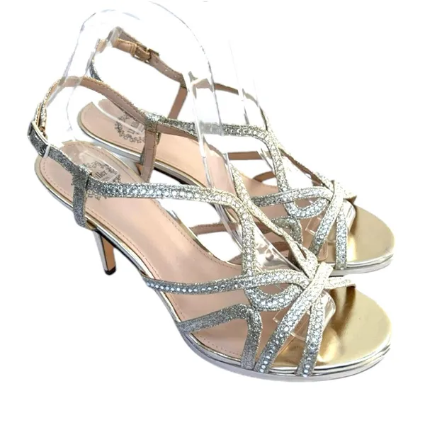 I. Miller Silver Strappy Women's Dressy Party Sandals size 8 new‎ - Image 2
