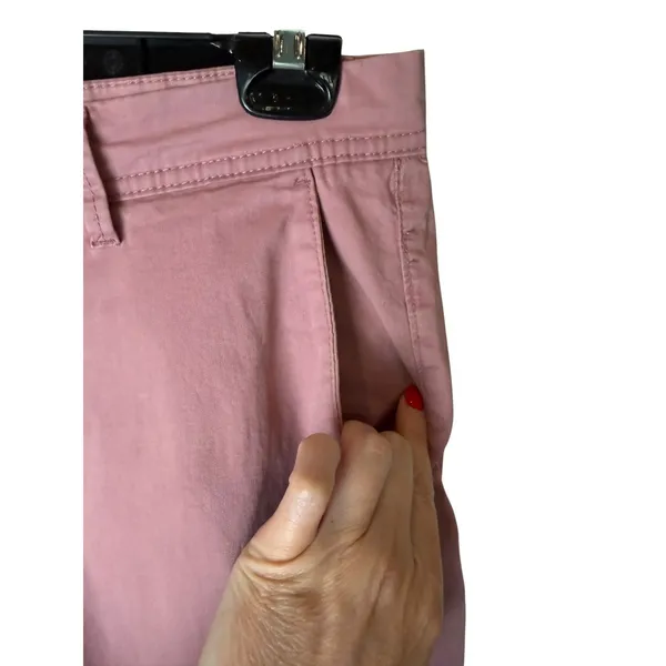 El Ganso Chino Pants Women 8 Pink Slim Straight Twill‎ Trouser Preppy Career - Image 5