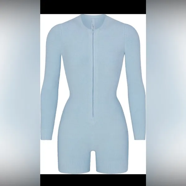 Skims Cozy Onesie Knit Jumpsuit Longsleeve Jumper one piece size X-Small , $86 - Image 3