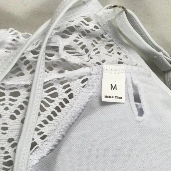 MD White Crochet Floral Swimsuit - Image 6