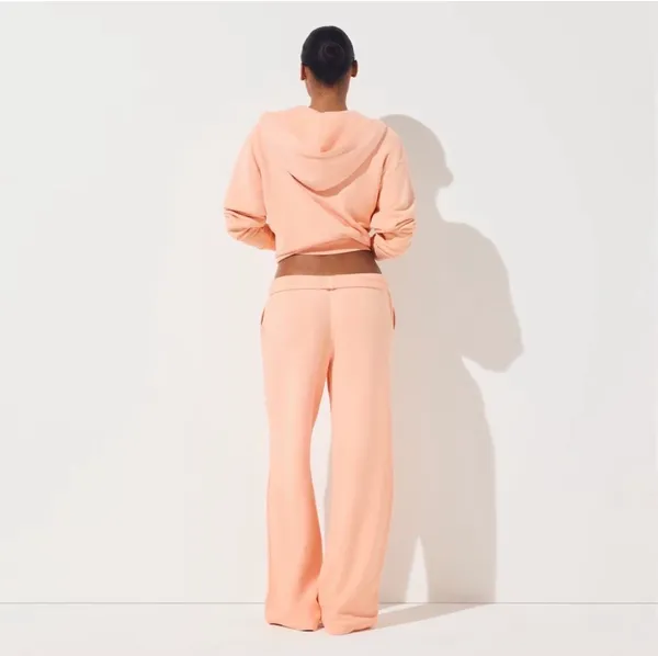 Skims French Terry Zip up Hoodie In Contaloupe - Image 3