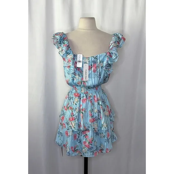 NWT!! Revolve YUMI KIM Eden Dress Floral Mulberry Angel Mini Party X-Small - Image 9