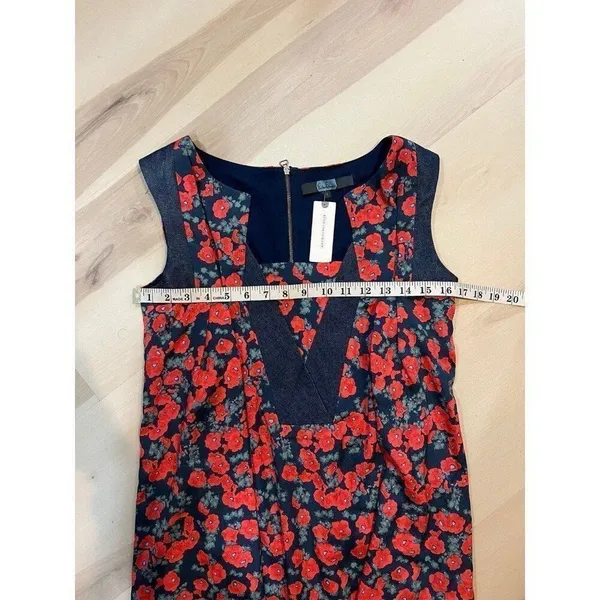 Anthropologie NWT Small Vintage Red Floral Poppy Dress Chic Coquette Dainty - Image 8