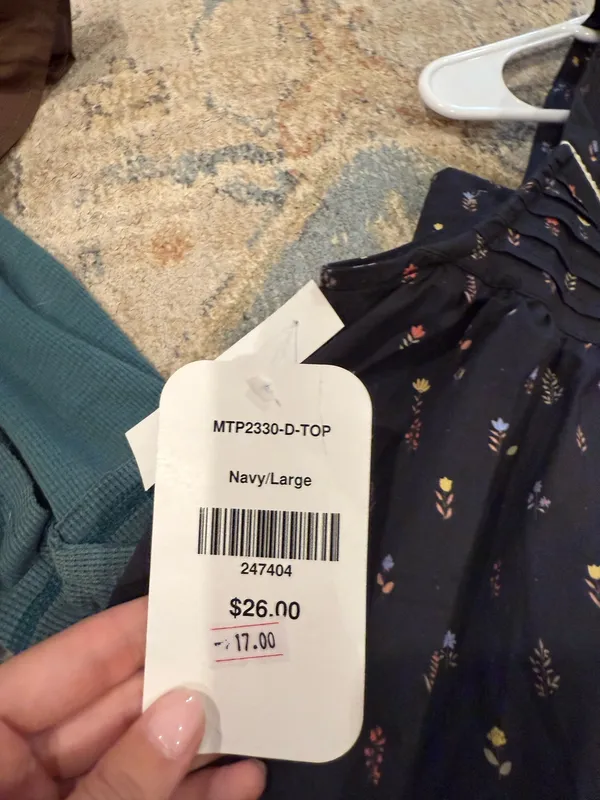 navy floral skirt and tank set - Image 4