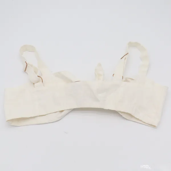 Seven Wonders Bralette Top Womens L Tie Front White Adjustable Straps Excellent - Image 4