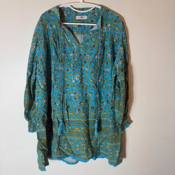 Natural Life Dara Floral Tunic Dress Size Small - Image 2