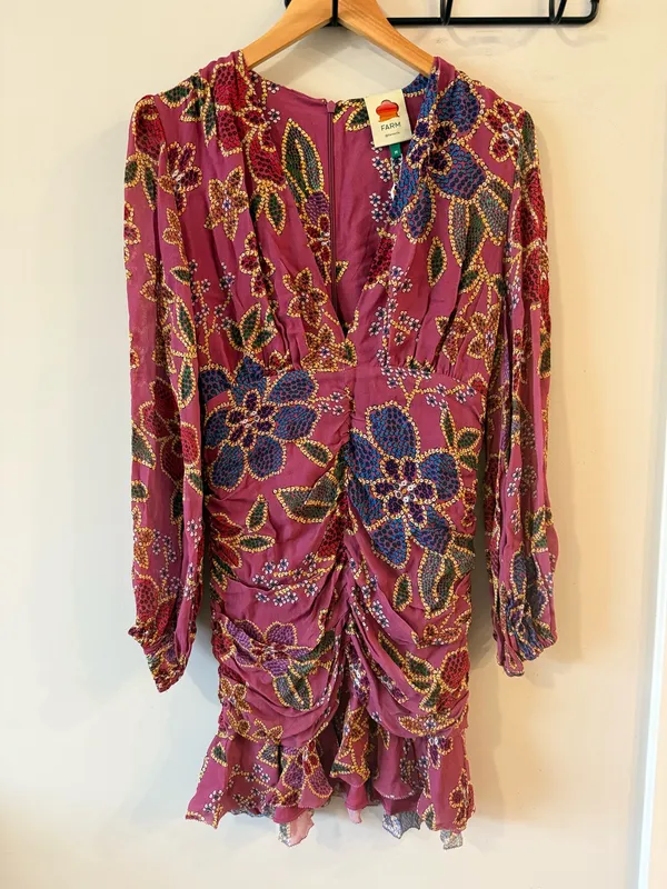 NWT Farm Rio Frilled Lace Mini Dress - Image 3