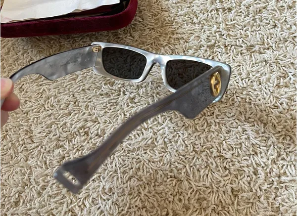 Gucci GGO516S Square Grey Sunglasses  - Image 3