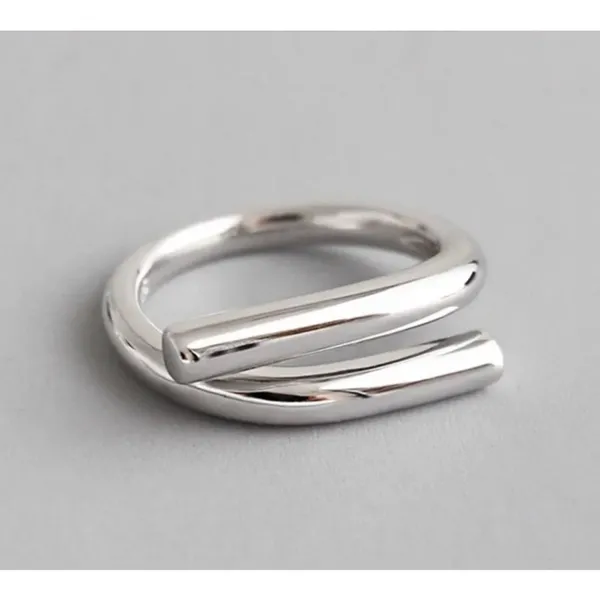 Unisex Solid Wrap 925 Sterling Silver‎ Band Ring, Adjustable - Image 6