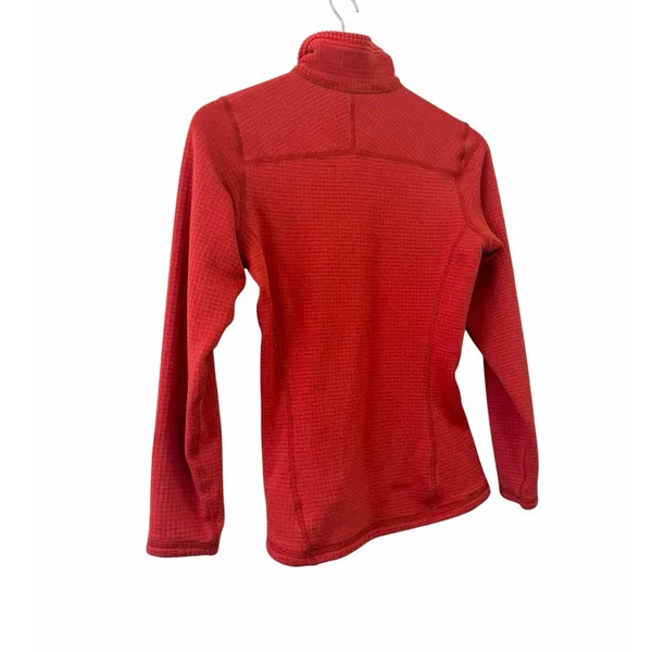 Patagonia R1 Quarter Zip Pullover Grid Fleece Red Women’s XS - Image 6