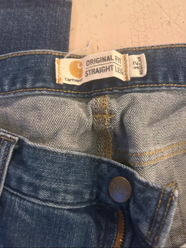 Carhartt Women's Dark Blue Bootcut Denim Jeans - Image 3