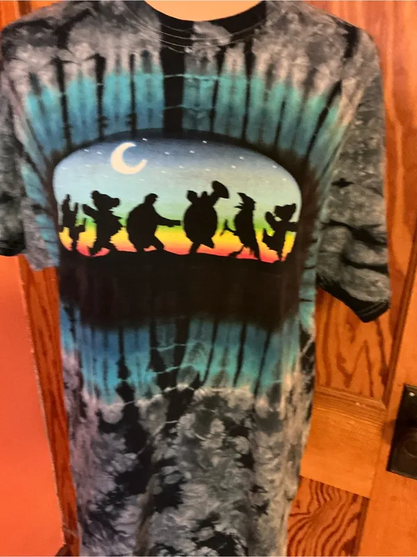 Vintage Y2K Grateful Dead Dancing Turtles & Bears Tie Dye T-Shirt - Image 4