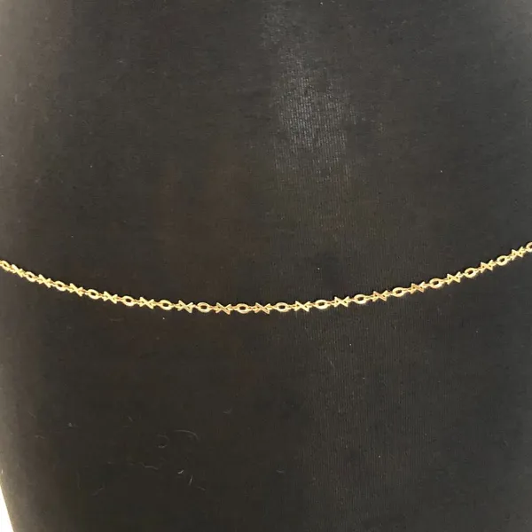 Gold Link X and O Hugs and Kisses Belly Chain / Belt New 38" adjustable - Image 4