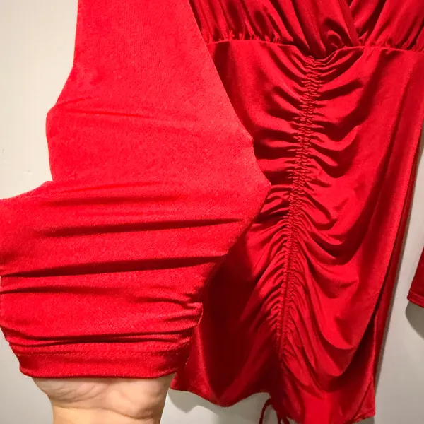 Cinched Dress Cocktail Party Going Out Valentines Date Night Club Vibrant Hoco - Image 8