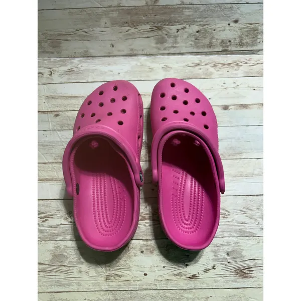 Crocs Classic Clogs Pink Slip On Women's Size 8-9 Comfort - Image 4