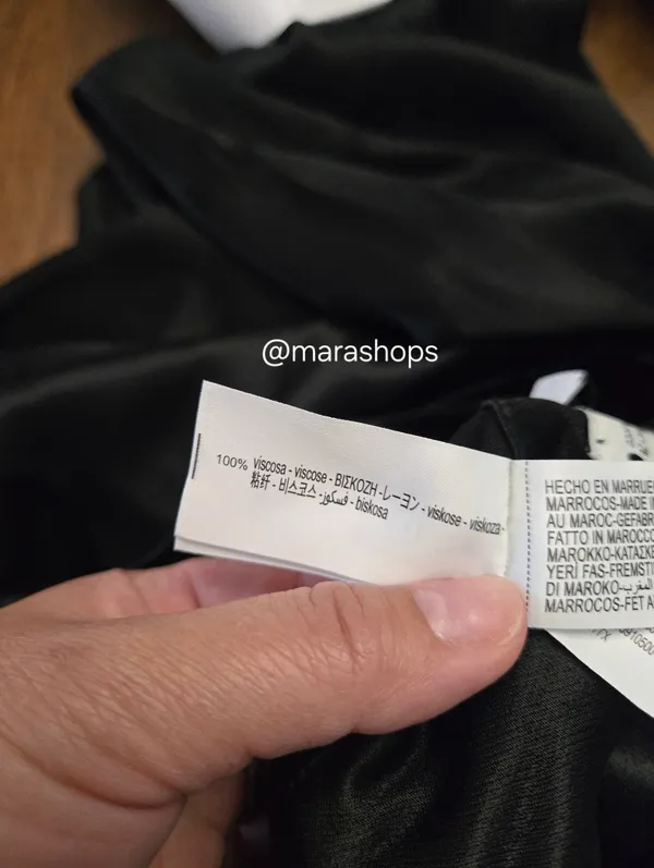 Zara Asymmetric Satin Effect Black Pants - Image 7