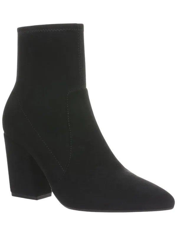 On 34th Zipper Micro Suede Mid-Calf Block Heel Boots 10019653600 Black 6M - Image 9