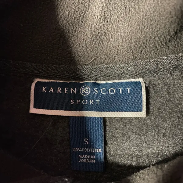 Karen Scott Charcoal Fleece Vest size S - Image 2