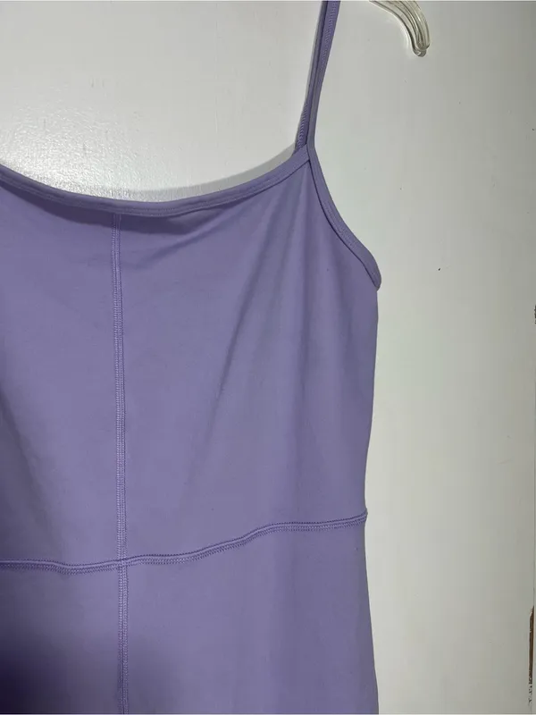 Wilfred Free Aritzia Divinity Jumpsuit Lilac Purple Spaghetti Strap Unitard XL - Image 7