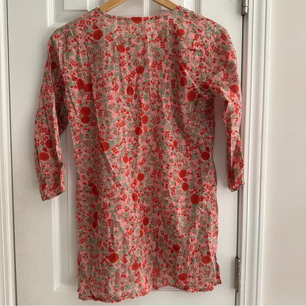 Roller Rabbit Pink Floral Three Quarter Sleeve Tunic - Image 4