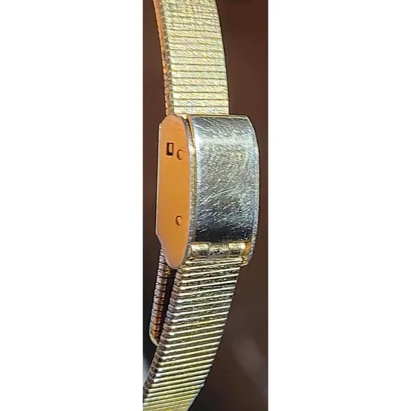 Elgin EK228-008 Quartz Women's Gold Tone Black Face Diamond‎ Accent Tank Watch - Image 10