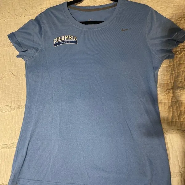 NIKE Dri-Fit COLUMBIA UNIVERSITY Soccer Blue Jersey Tee Size Large - Image 6