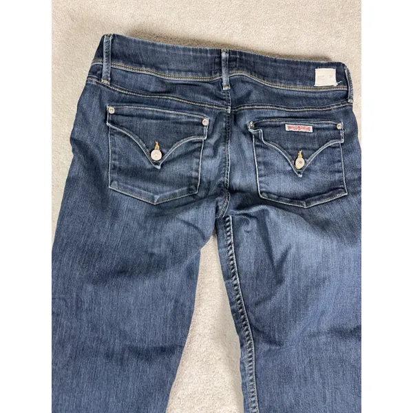 Hudson Gray Hudson Jeans Women's Size 31 Blue Collin Low Rise Skinny Button Flap - Image 8