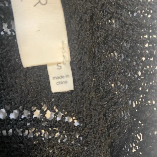 ASTR The Label S Faux Wrap V-neck Pointelle Knit Pullover Sweater‎ Black ($79) - Image 8