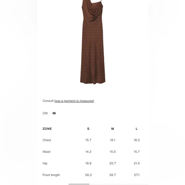 Zara NWT brown polka dot asymmetrical cowl draped detail midi maxi dress - Image 9