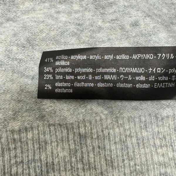Zara The Maternity Mood Oversized Knit Chunky‎ V-neck Sweater 9919/102/803 Gray - Image 8
