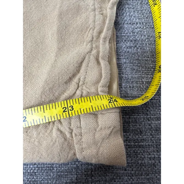 American Eagle Women Linen Blend Paperbag Wide Leg Lined Belted Pants Women S - Image 8