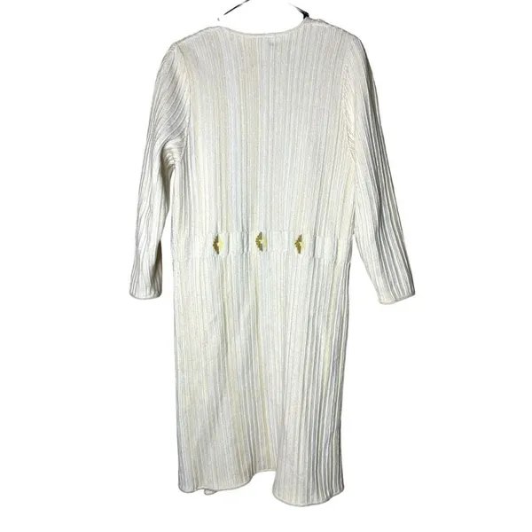 Vintage‎ Cream Chunky Knit Long Duster Cardigan - Image 6