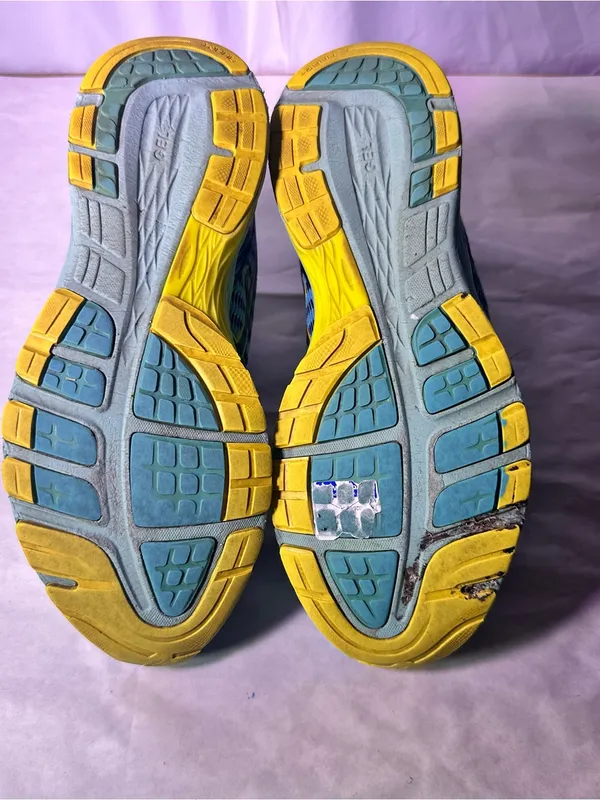 ASICS Women's Blue and Yellow Running Sneakers - Image 8