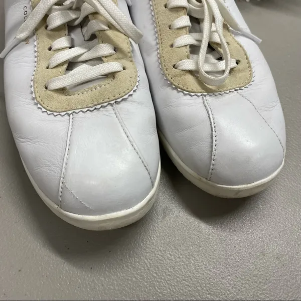 Cole Haan Grandpro Sneaker Shoe Leather Lace Up Turf White Womens Size 9.5 - Image 4