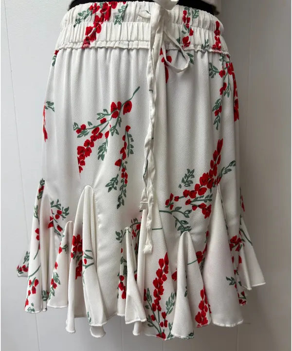 Selfie Leslie White Floral Skirt - Image 2