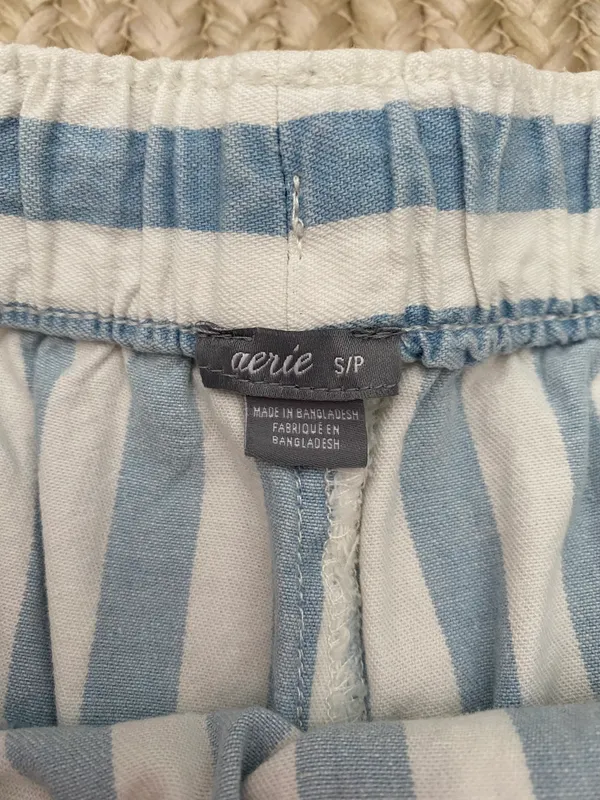 Aerie Blue Striped Shorts - Image 2