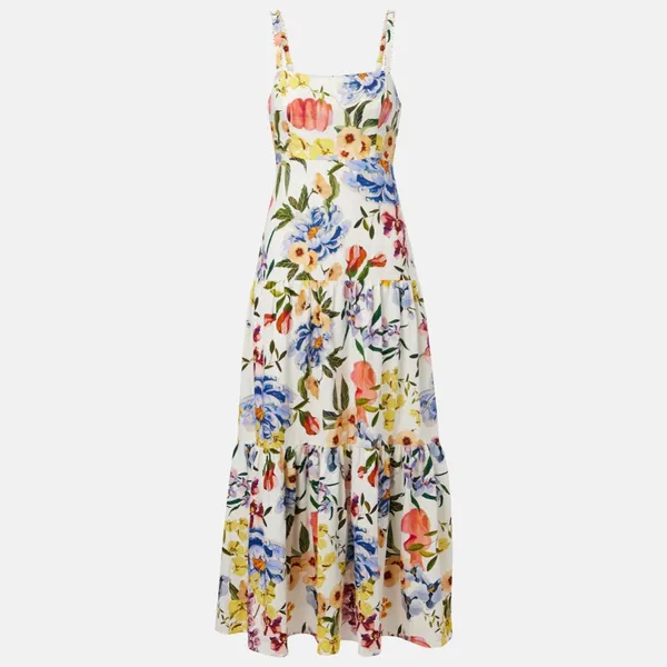 Farm Rio Off-White Greek Garden Lenzing™ Ecovero Euroflax Maxi Dress, Small,$260 - Image 8