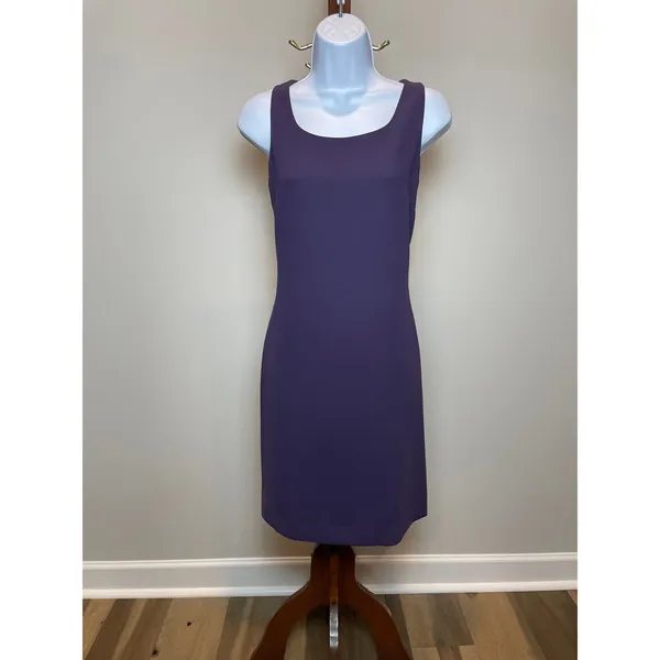 Tyler Gillis Suit Size 8 Purple Vintage 2‑Piece Sleeveless Dress and Blazer Set - Image 4