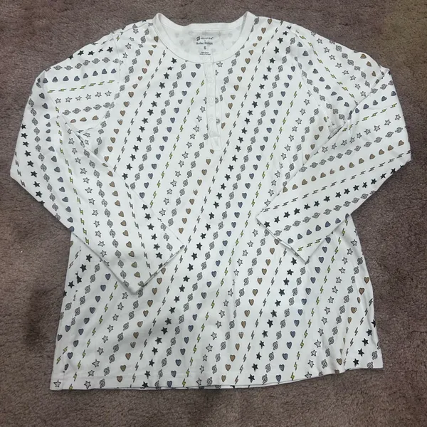 Roller Rabbit X Peleton Hearts and lightning Henley Pajamas 100% Cotton Small - Image 3