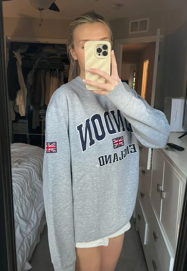 London Crewneck Gray Size L - Image 2