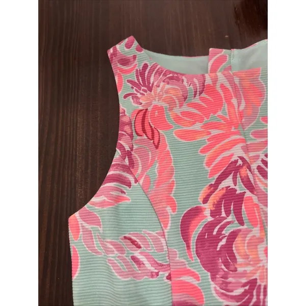 Lilly Pulitzer Love Birds Cove Tank Dress XS Textured Fit And Flare lined - Image 4